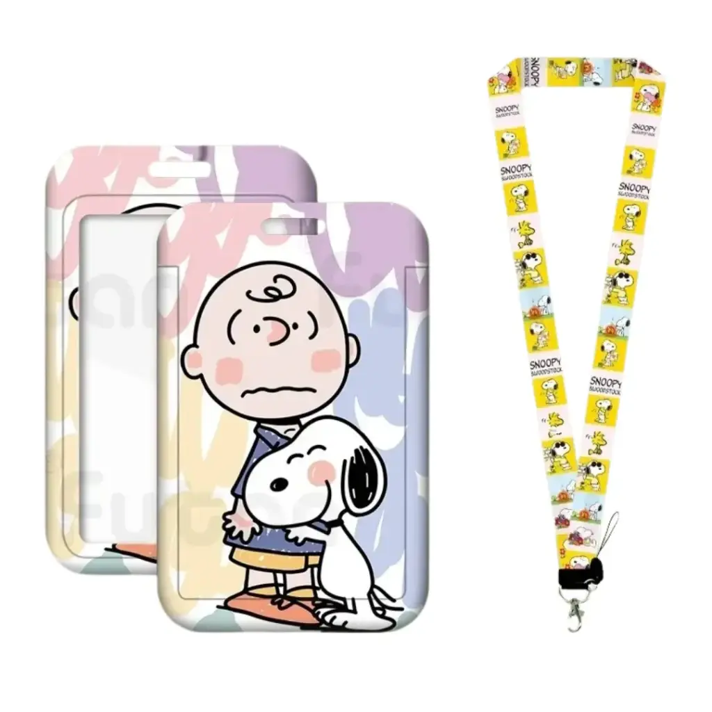 Porta Carnet Carlitos y Snoopy