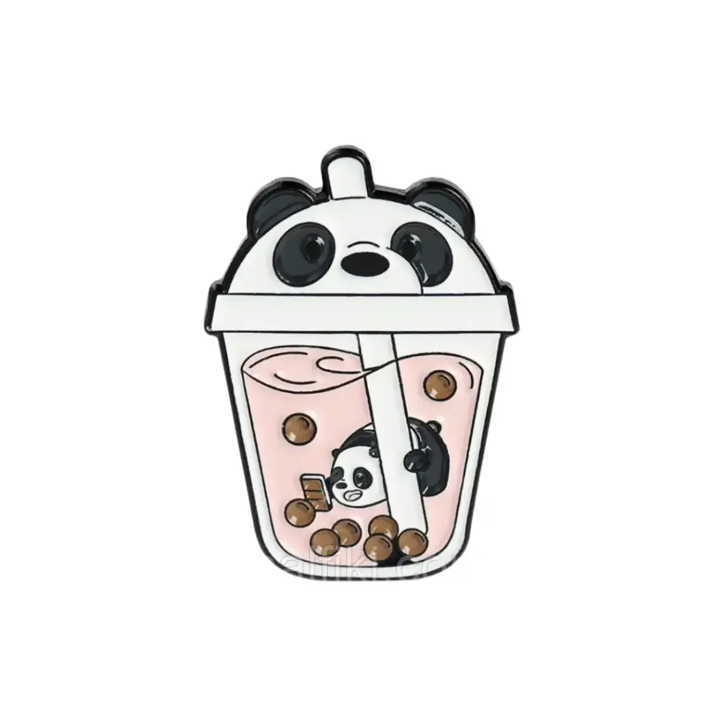 Pin Metálico Panda capuchino
