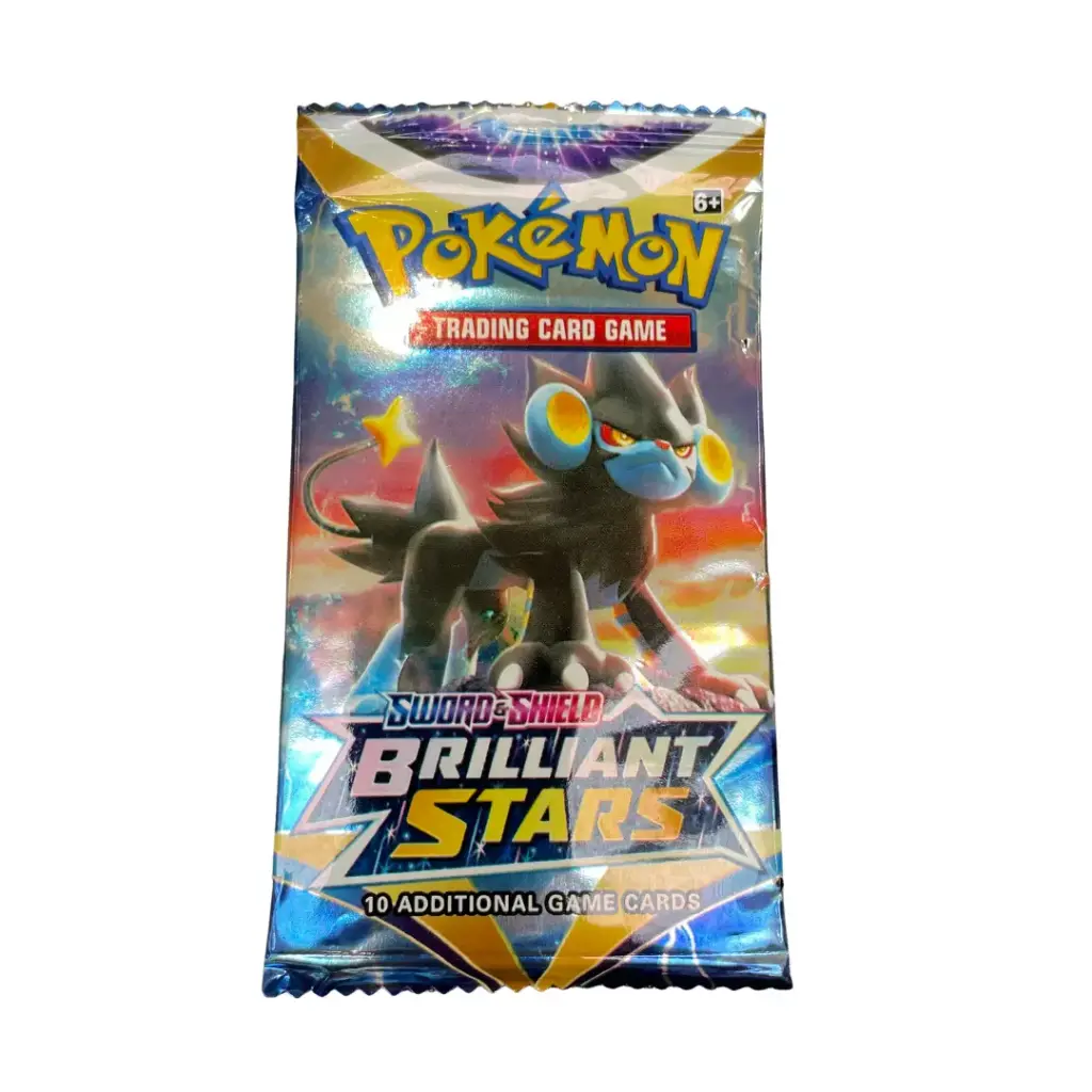 Sobre Cartas Pokémon Brilliant Stars x 10 unidades 