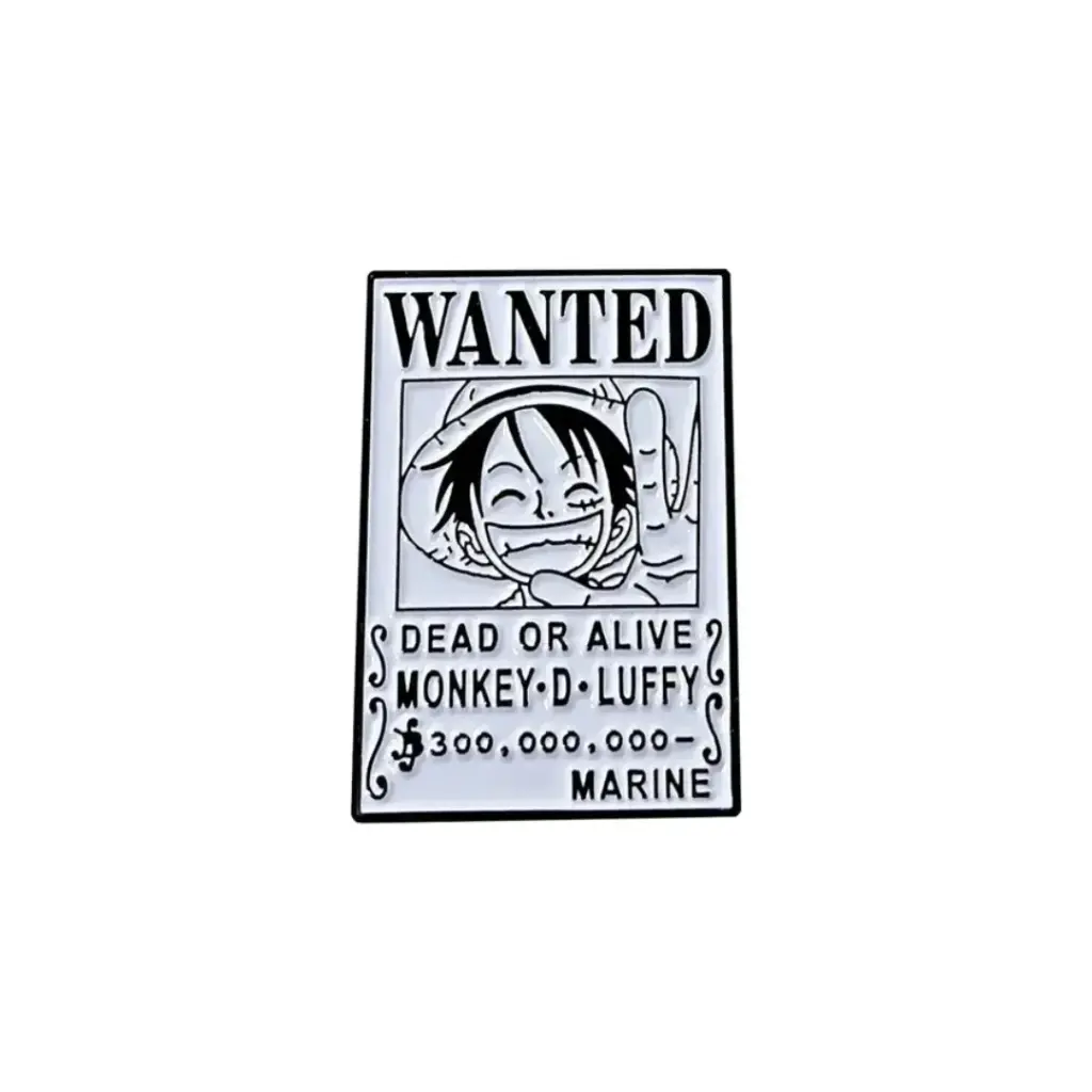 Pin Metálico Wanted Luffy  - One Piece