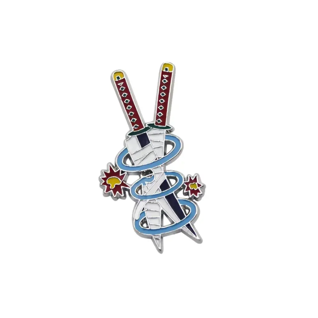 Pin Metálico Katanas - Demon Slayer