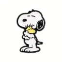 Pin Metalico Snoopy abrazando a Woodstock