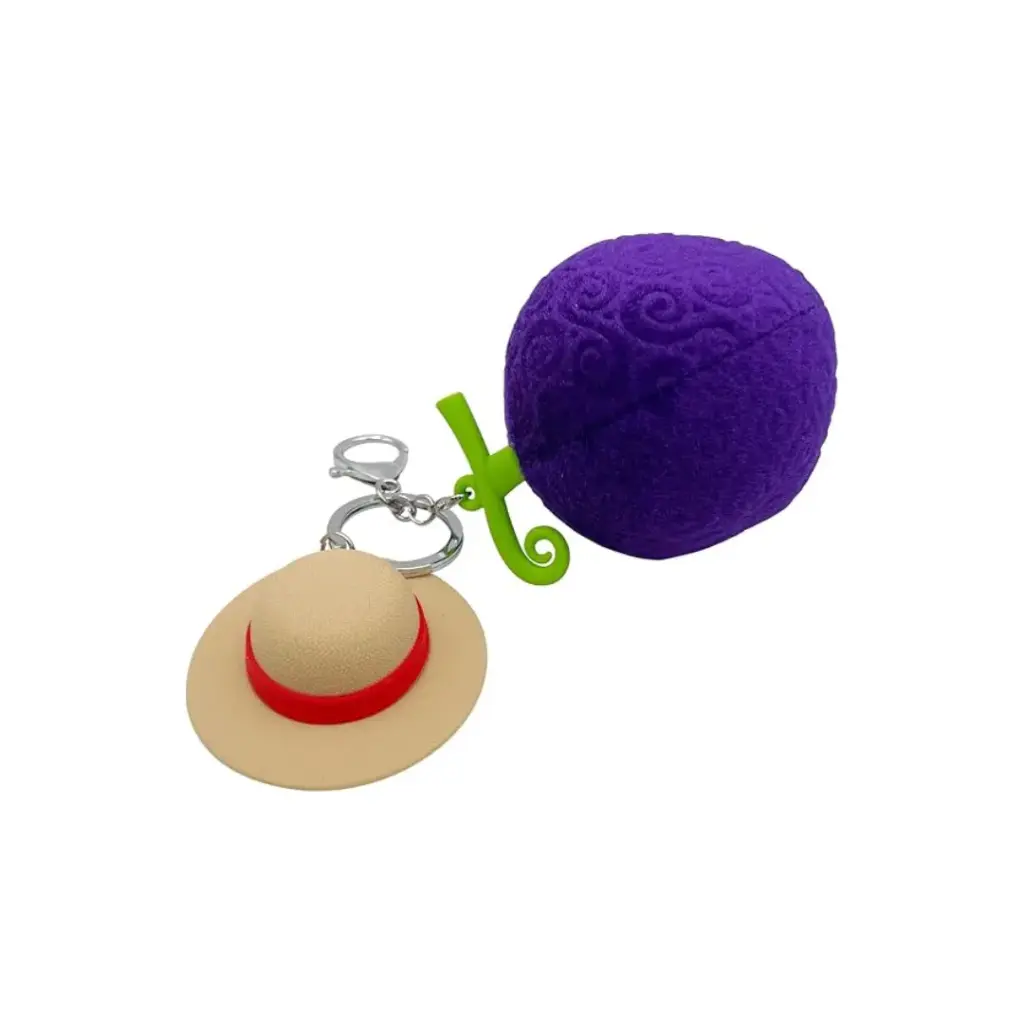 Llavero One Piece: Fruta del Diablo y Sombrero de Paja