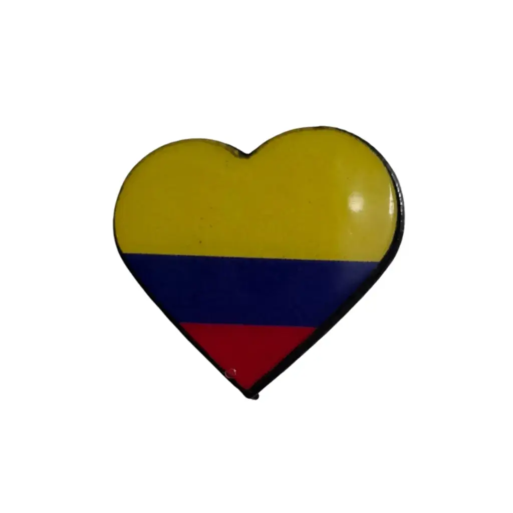 Pin Resinado Corazón Colombia