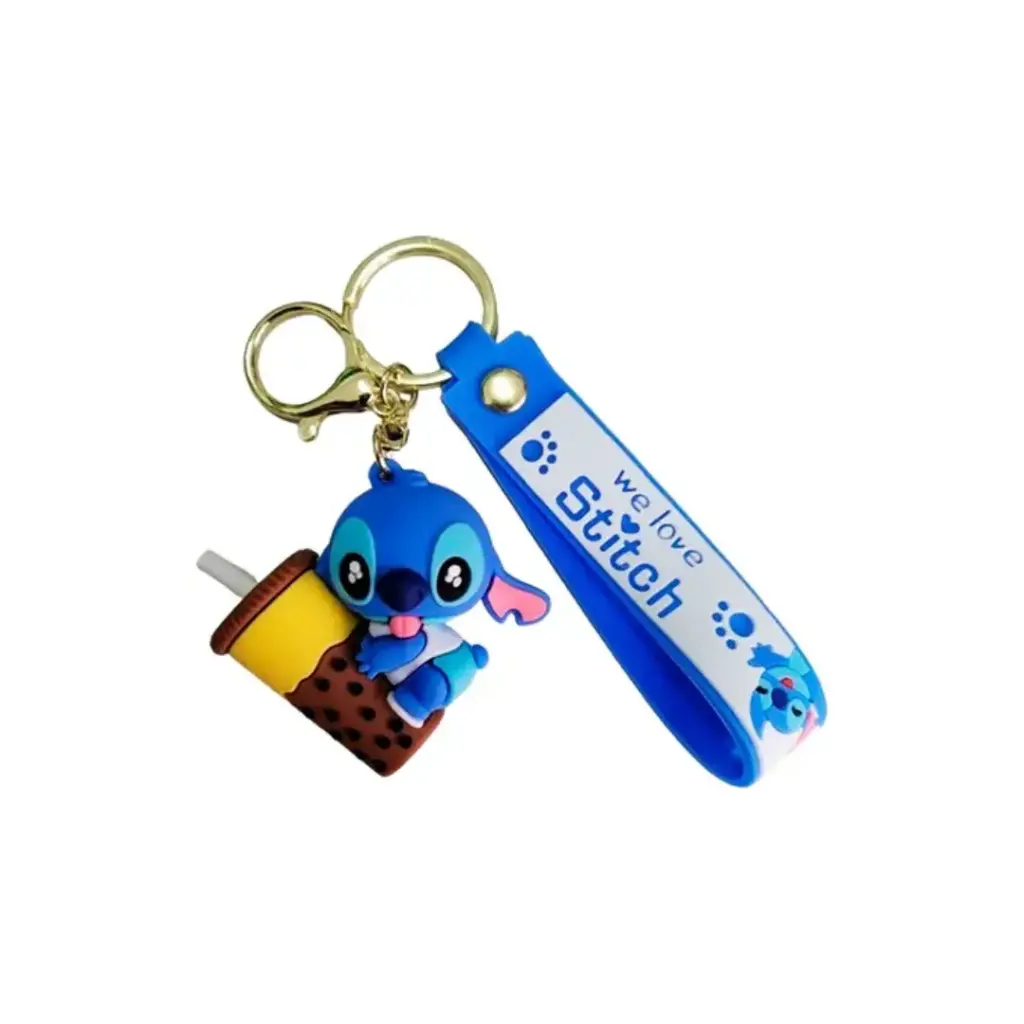 Llavero de goma Stitch Capuchino