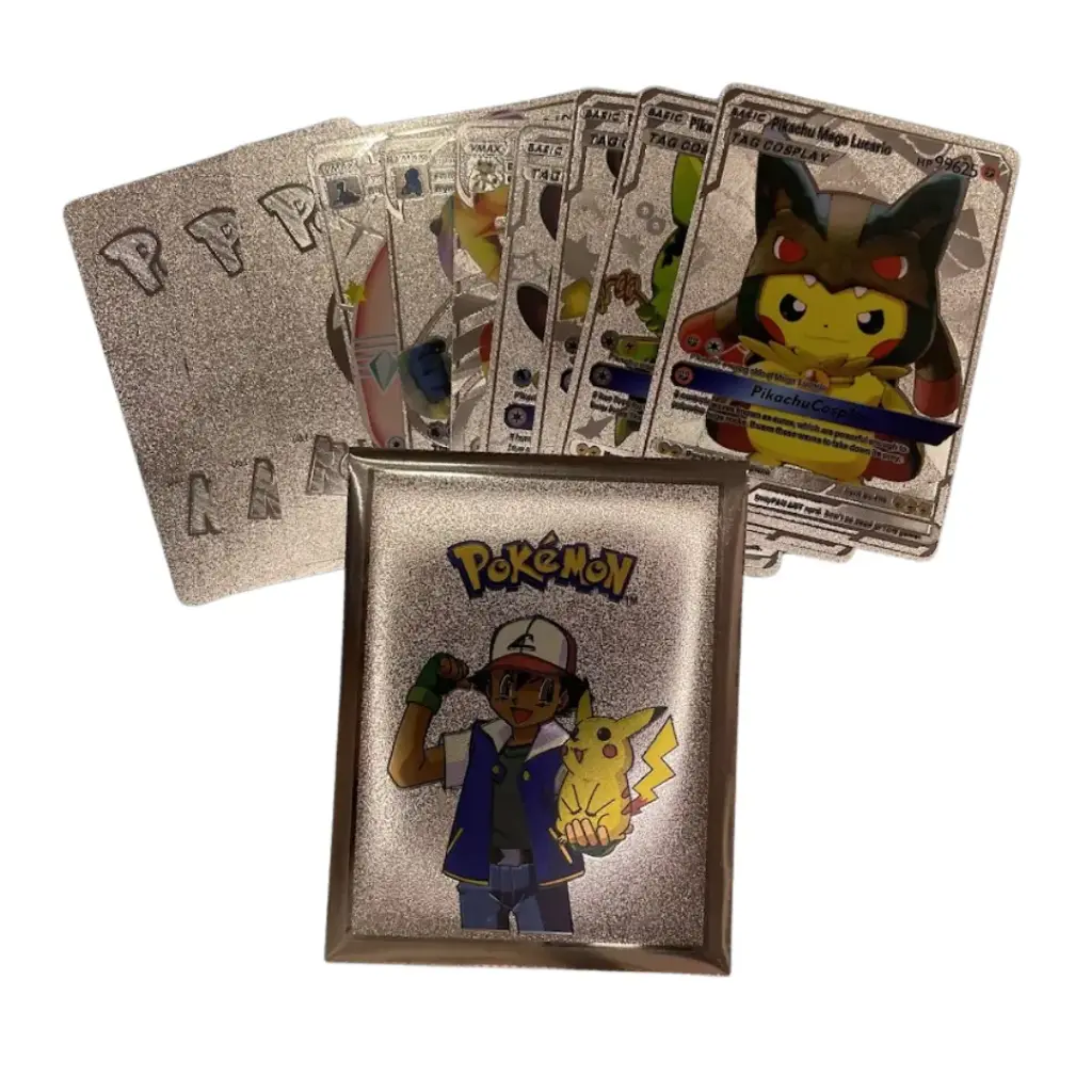 Sobre Cartas Oro Rosa Pokémon x 10 unidades