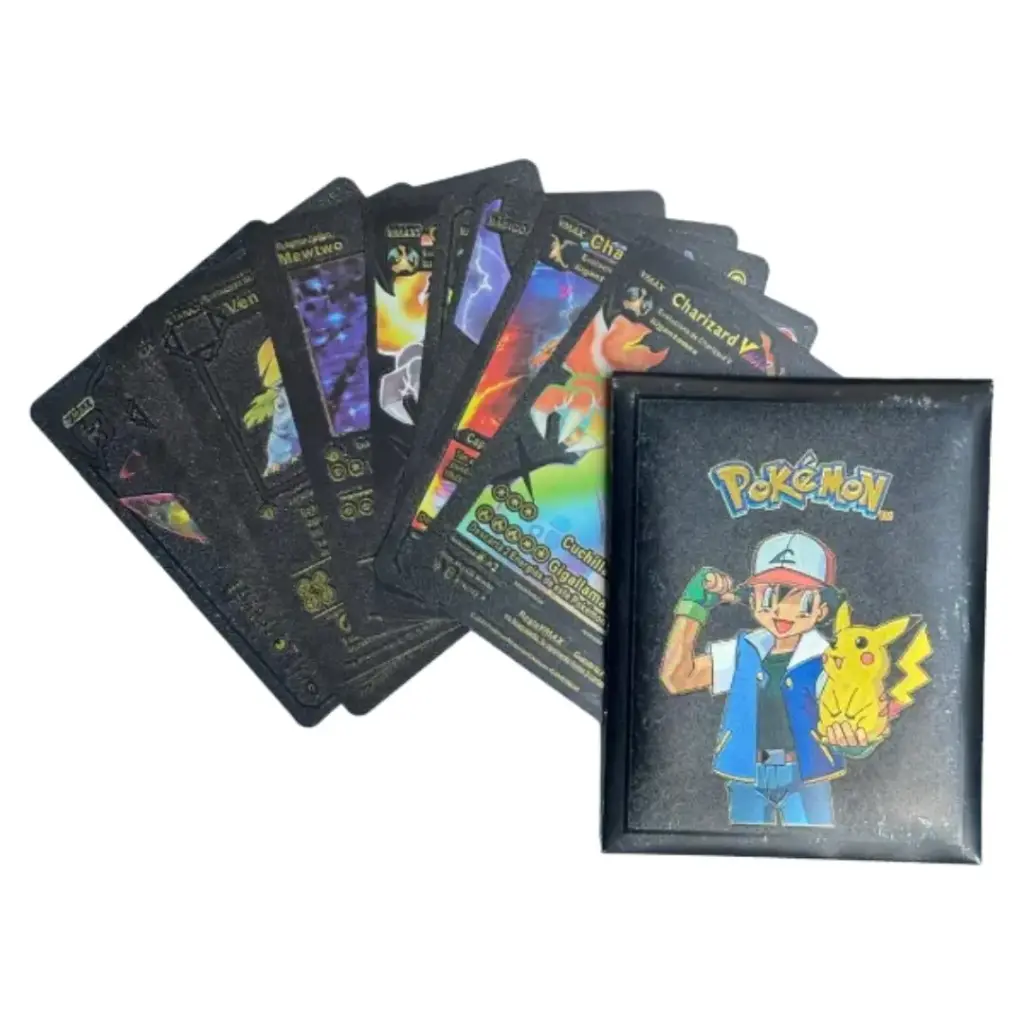 Sobre Cartas Pokémon Negras x 10 unidades