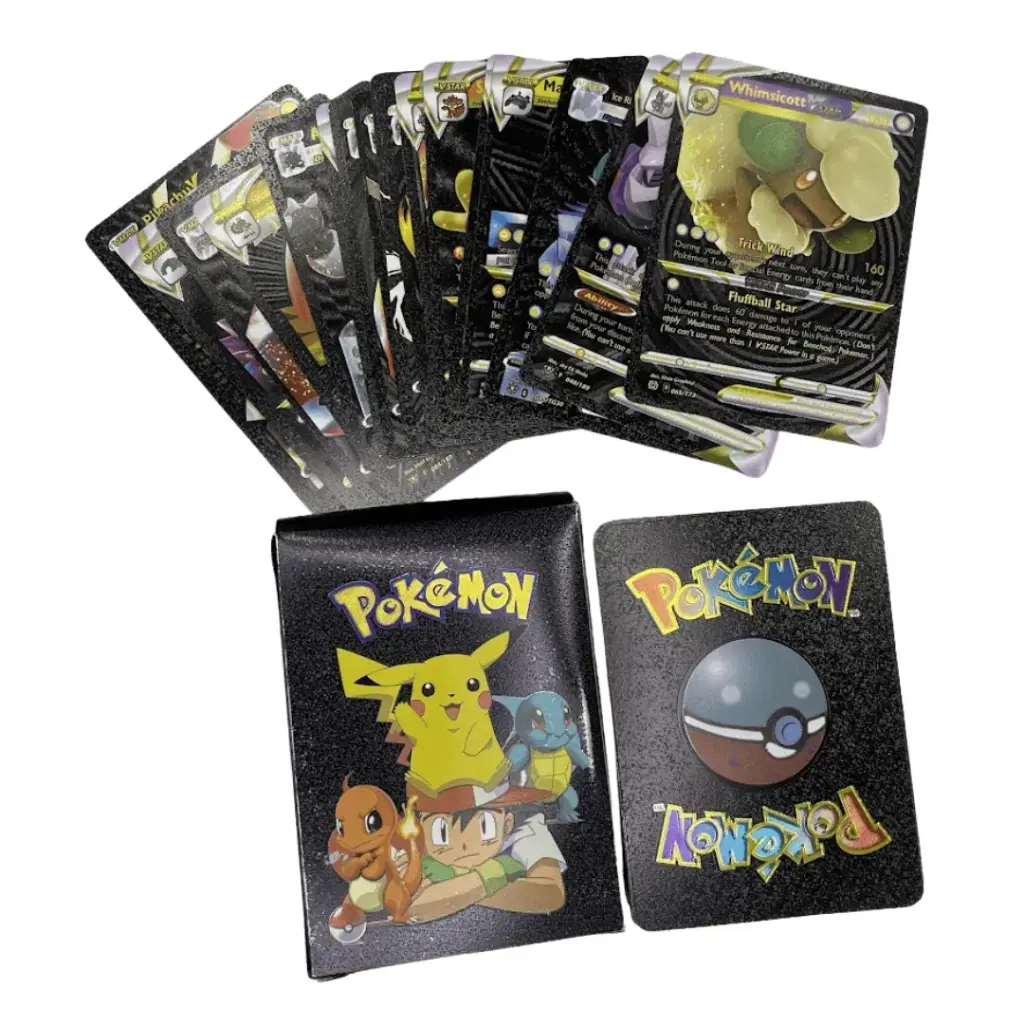 Caja Cartas Pokémon Negras x 54 unidades