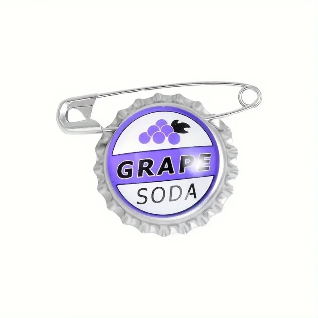 Pin Metalico Grape Soda - UP (Borde plateado)