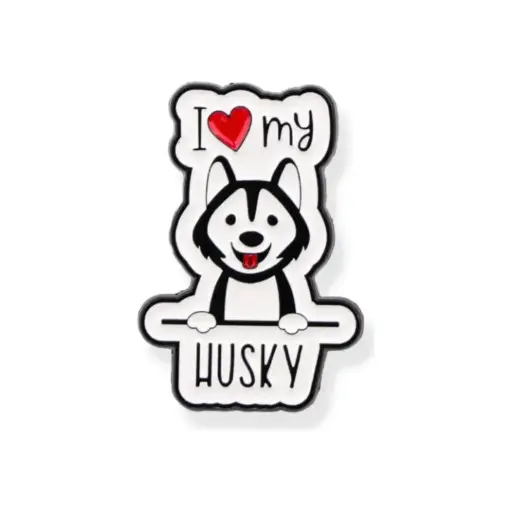 [2030044] Pin Metálico I Love Husky