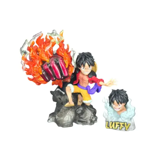 [1001007] Figura Luffy Gear 4, Cambio De Cabeza One Piece