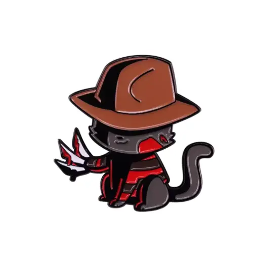 [2023079] Pin Metálico Gato Fredy Krueger