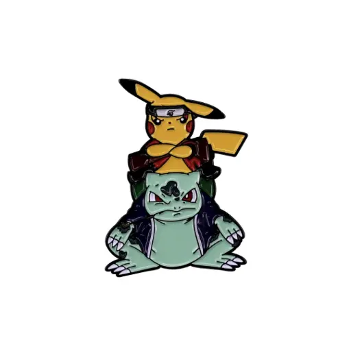 [2024009] Pin Metálico Pikachu y Blastoise - Pokémon