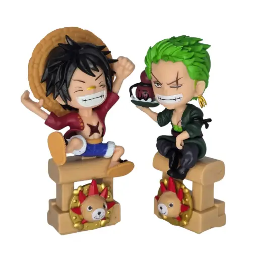 [1001011] Figuras Pareja Luffy y Zoro Sentados One Piece X2