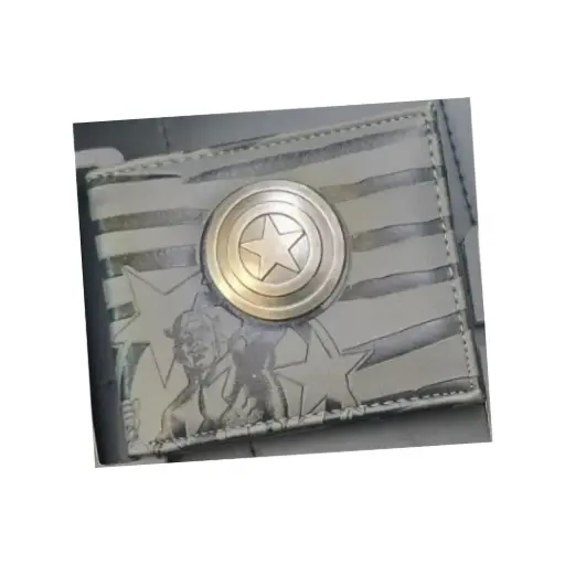 [3019003] Billetera logo metálico Capitan América