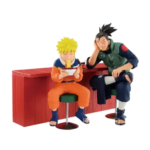 [1020003] Figura Iruka Y Naruto Comiendo Ramen Set X2